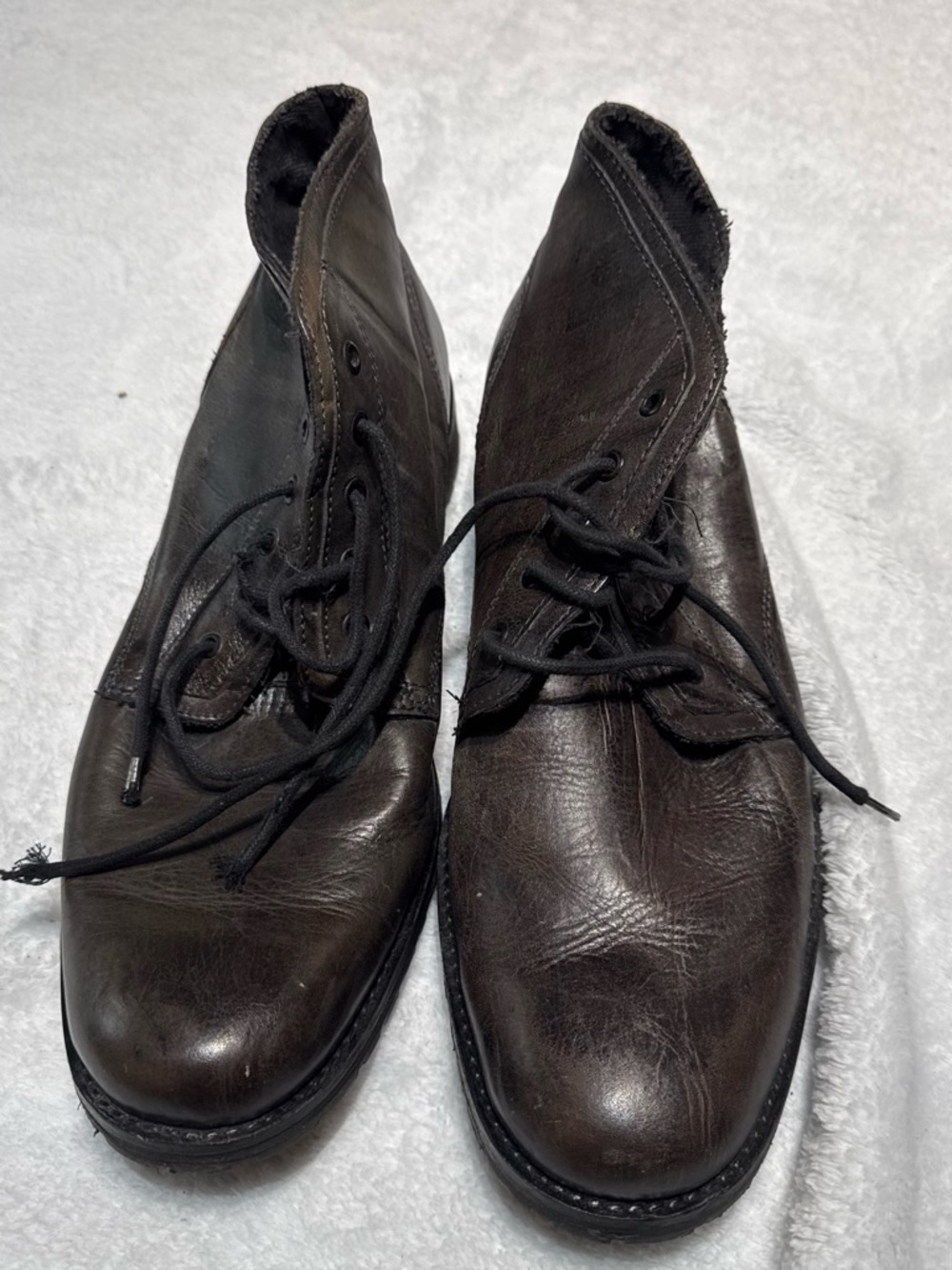 Men's Brown Leather Lace-Up Boots ALDO